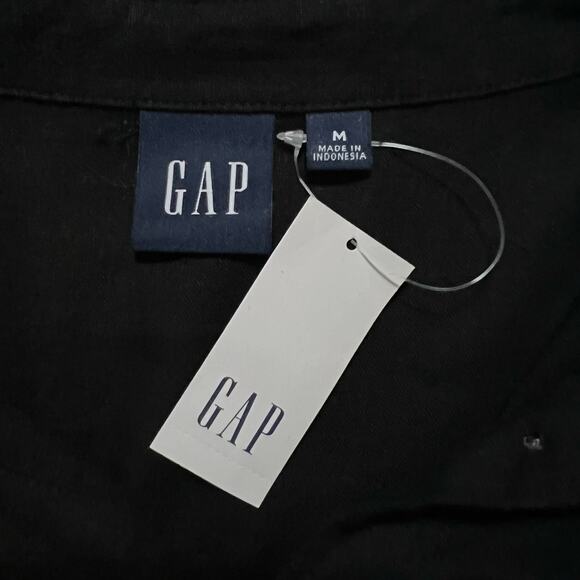 NWT‎ Gap Women’s Black Linen Blend Midi Dress Size Medium - Picture 11 of 11